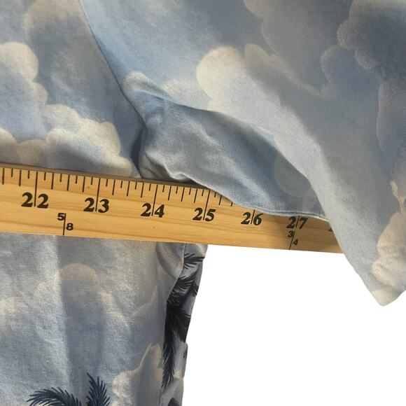 RJC Men's Size 2XL Hawaiian Palm Tree Vacation‎ Blue Button Up - Picture 8 of 9